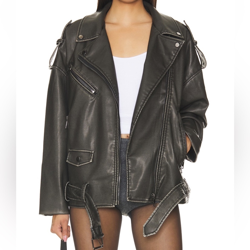 Revolve Lioness Ace Biker Faux Leather Jacket